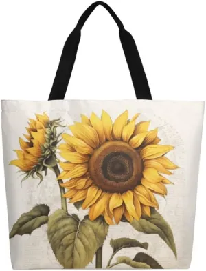 Canvas Tote Bag - Large Women's Casual Shoulder Handbag - Reusable Beach & Shopping Grocery Bag for Outdoors