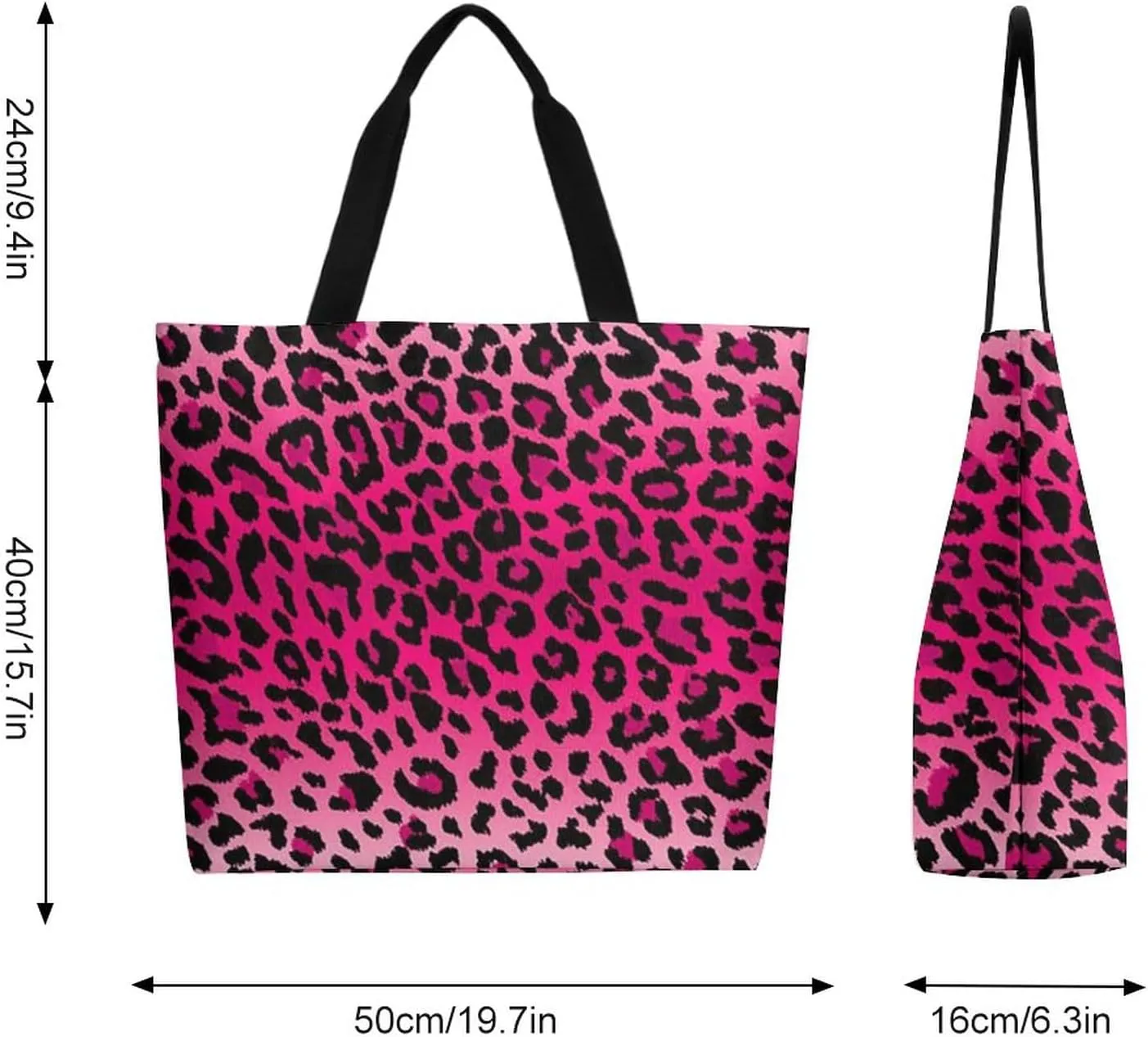 Canvas Tote Bag - Large Women's Casual Shoulder Handbag - Reusable Beach & Shopping Grocery Bag for Outdoors