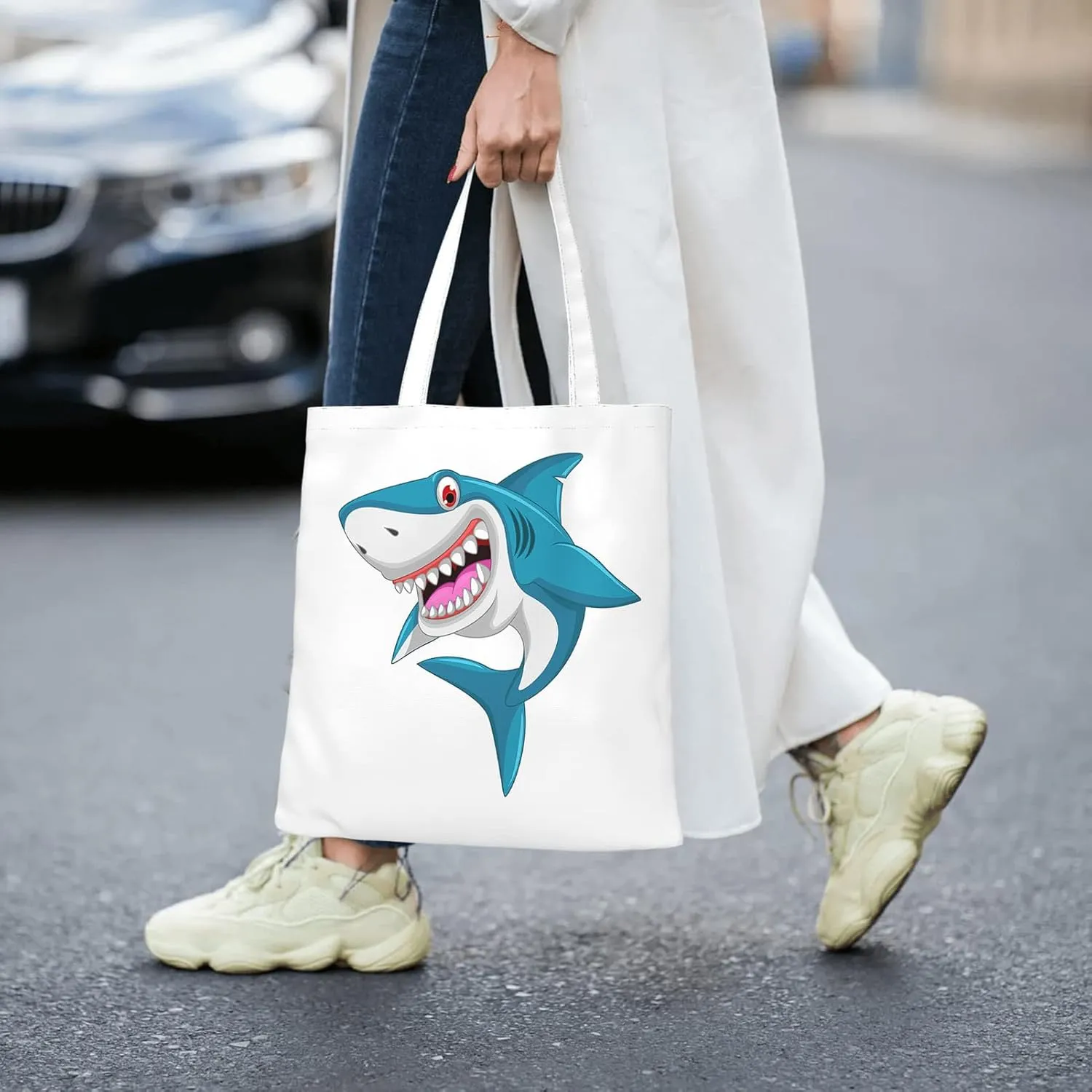 Canvas Tote Bag,Unicorn Reusable Large Shopping Shoulder Tote Bag For Women