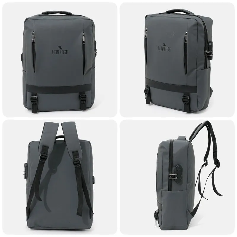 Canyon 1 Pack: Unisex Grey Water Resistant Travel Laptop Bag | 35*48*7.5cm | 0.58kgs