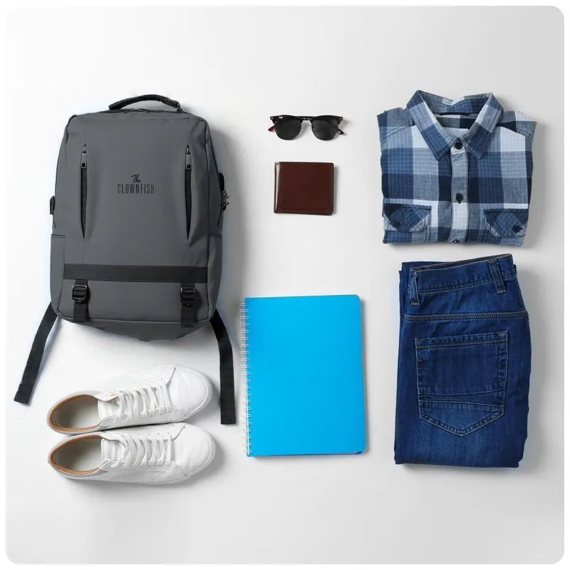 Canyon 1 Pack: Unisex Grey Water Resistant Travel Laptop Bag | 35*48*7.5cm | 0.58kgs