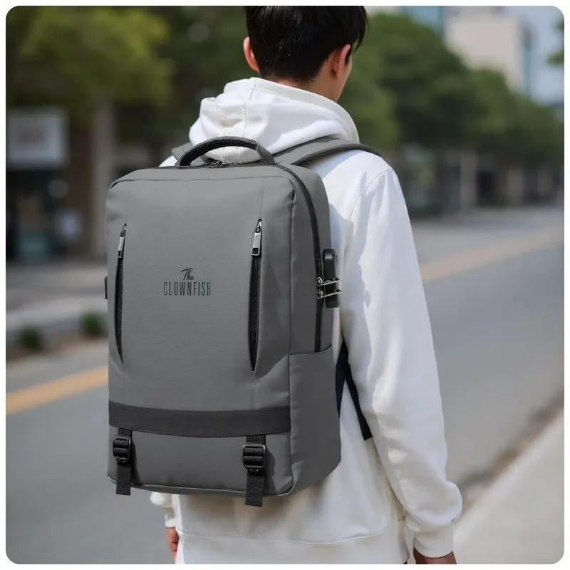 Canyon 1 Pack: Unisex Grey Water Resistant Travel Laptop Bag | 35*48*7.5cm | 0.58kgs