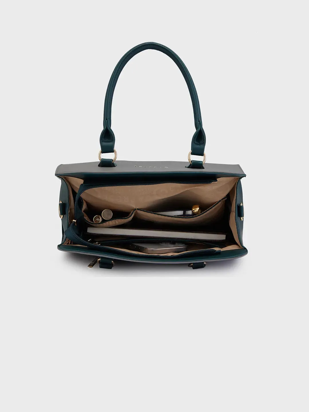 Caprese Foxy Large Grey Satchel Bag