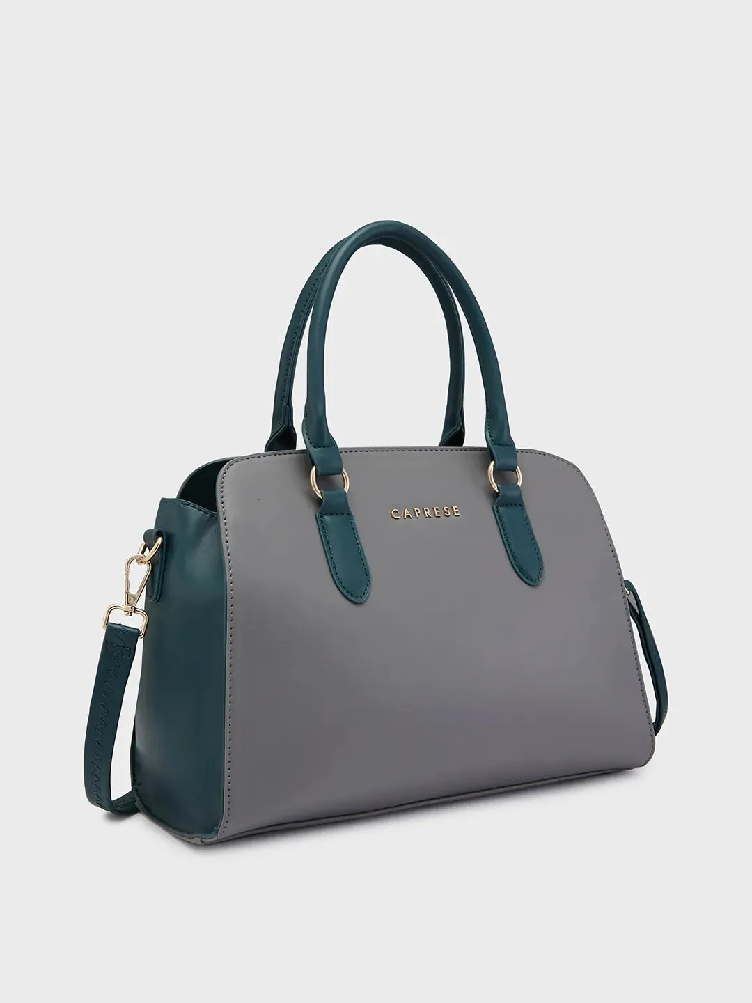 Caprese Foxy Large Grey Satchel Bag