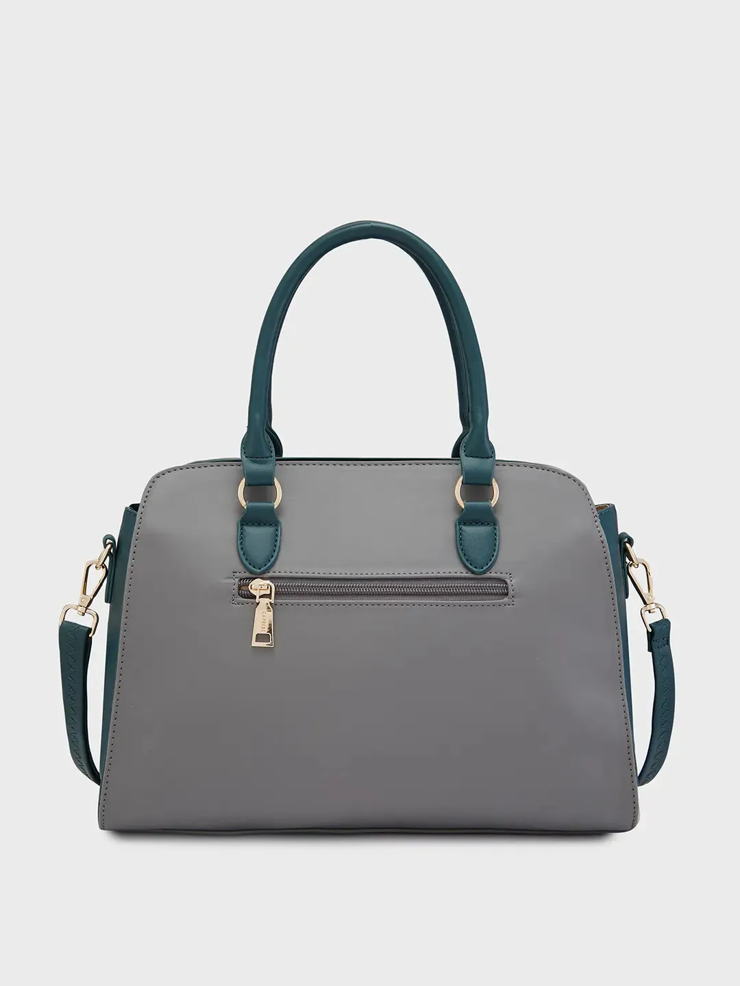 Caprese Foxy Large Grey Satchel Bag