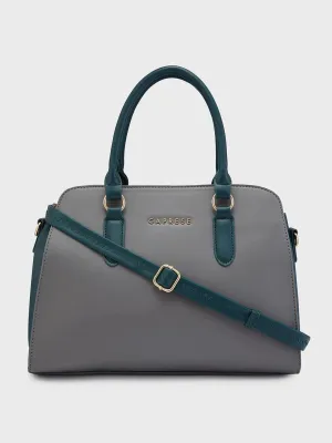 Caprese Foxy Large Grey Satchel Bag