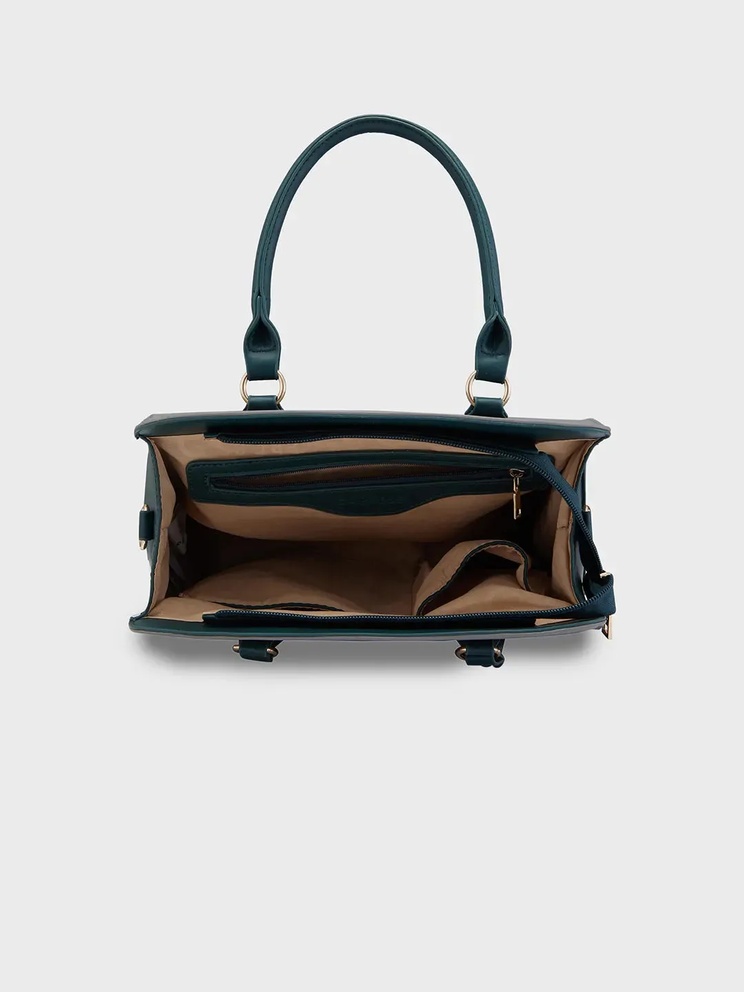 Caprese Foxy Large Grey Satchel Bag