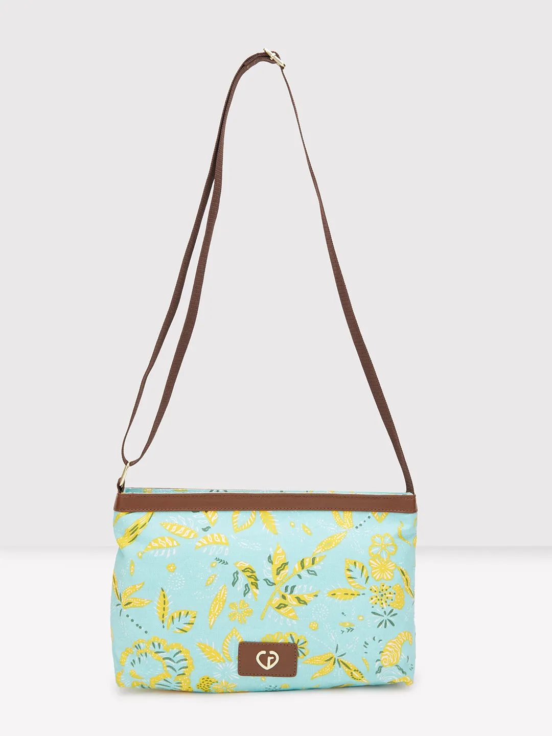 Caprese Hazel Large Aqua Sling Bag