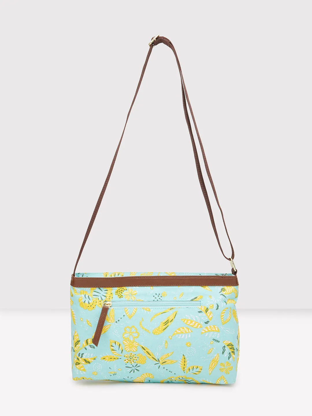 Caprese Hazel Large Aqua Sling Bag