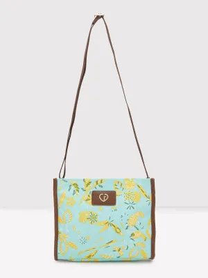 Caprese Hazel Medium Aqua Sling Bag