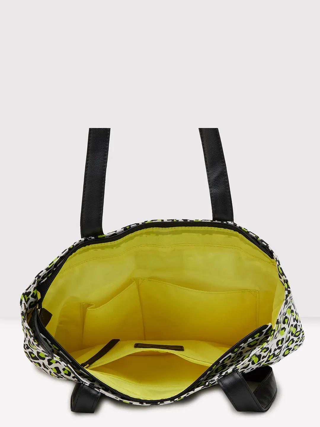 Caprese Karel Medium Lime Green Tote Bag