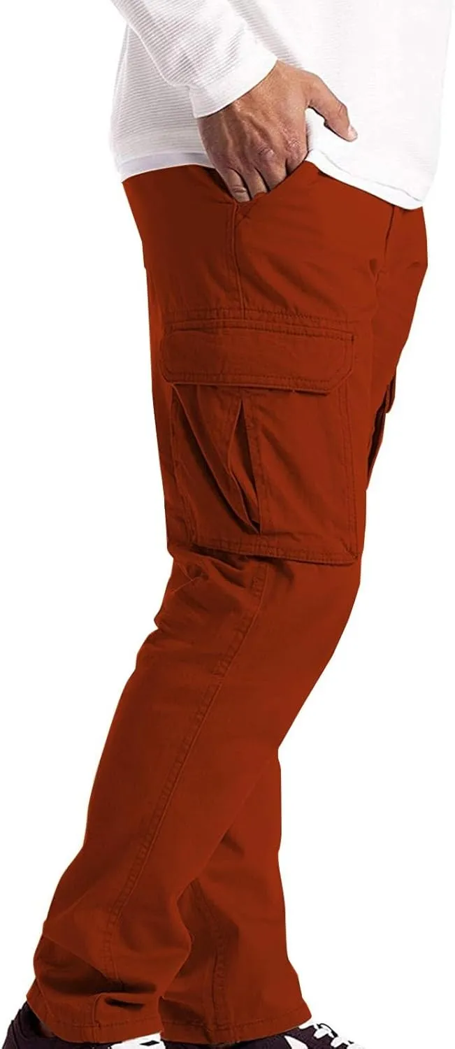 Cargo Pants for Men Tactical Jogging Pants Baggy Wide Leg Sweatpants Elastic Waist Jogger Pant with Multi Pockets