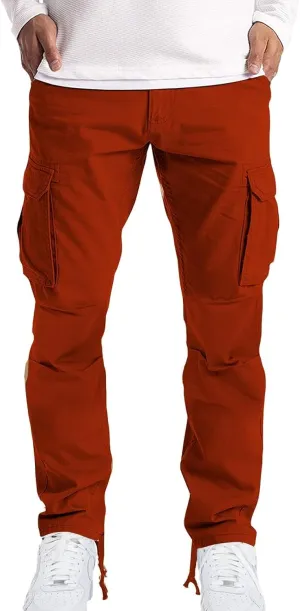 Cargo Pants for Men Tactical Jogging Pants Baggy Wide Leg Sweatpants Elastic Waist Jogger Pant with Multi Pockets