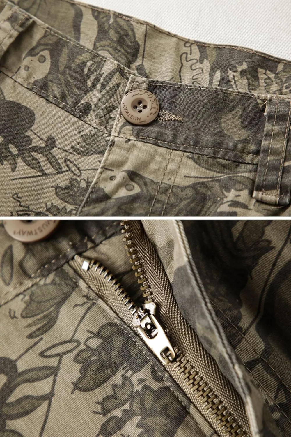 Cargo Pants Women, Camo Hiking Pants, Casual Y2K Parachute Pants with Zipper Pockets