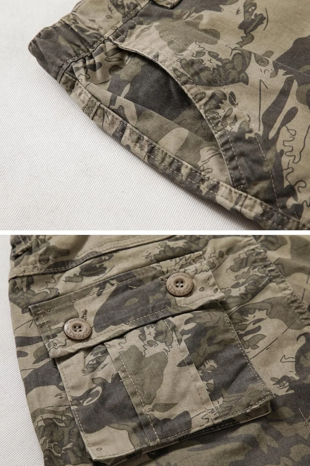 Cargo Pants Women, Camo Hiking Pants, Casual Y2K Parachute Pants with Zipper Pockets
