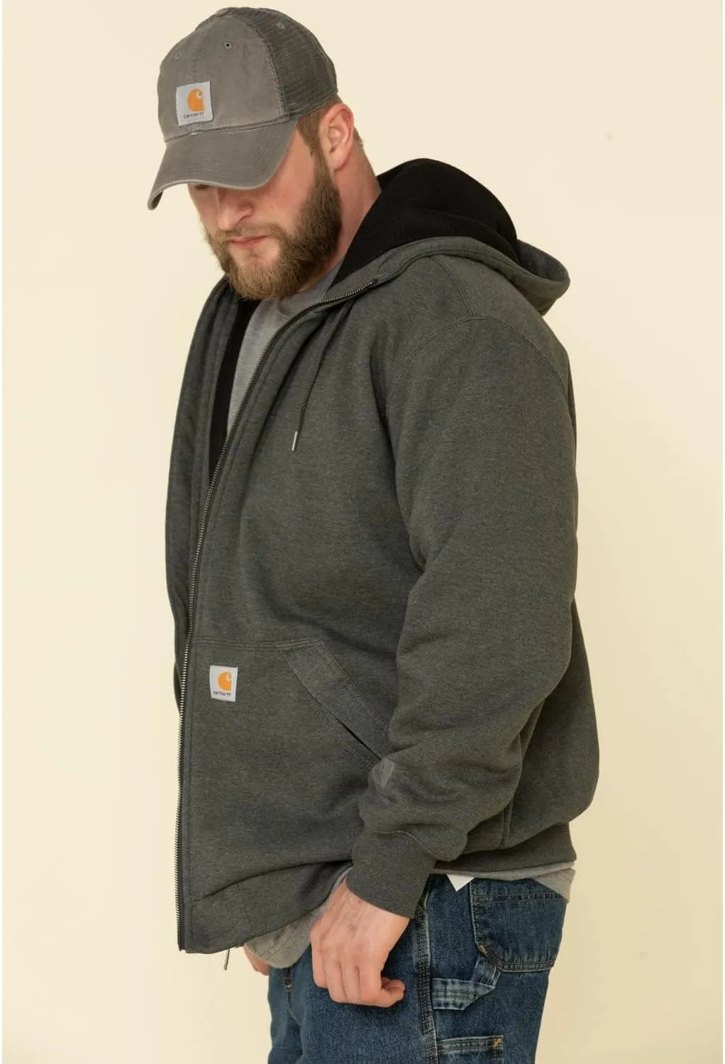 Carhartt Men's Rain Defender Loose Fit Midweight ThermalLined Full-Zip Sweatshirt