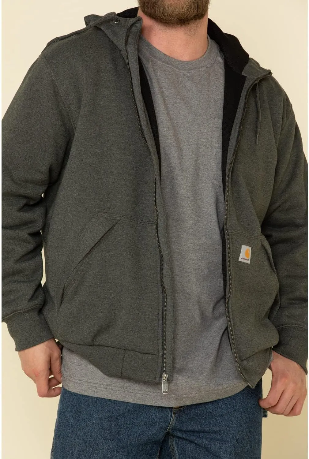 Carhartt Men's Rain Defender Loose Fit Midweight ThermalLined Full-Zip Sweatshirt