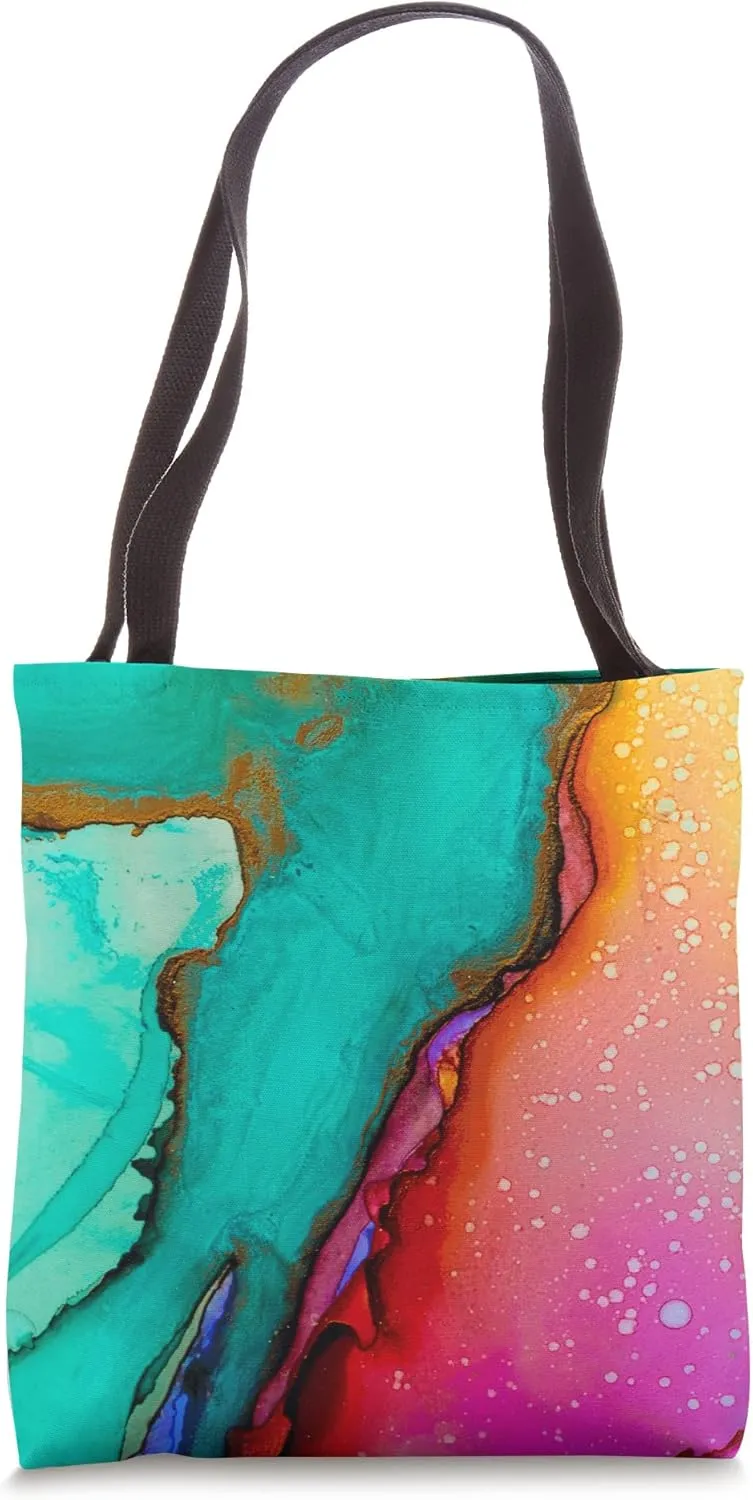 Cascade Water Teal Turquoise Tote Bag