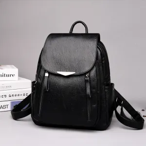 Casual Backpack Female Leather Women's backpack
