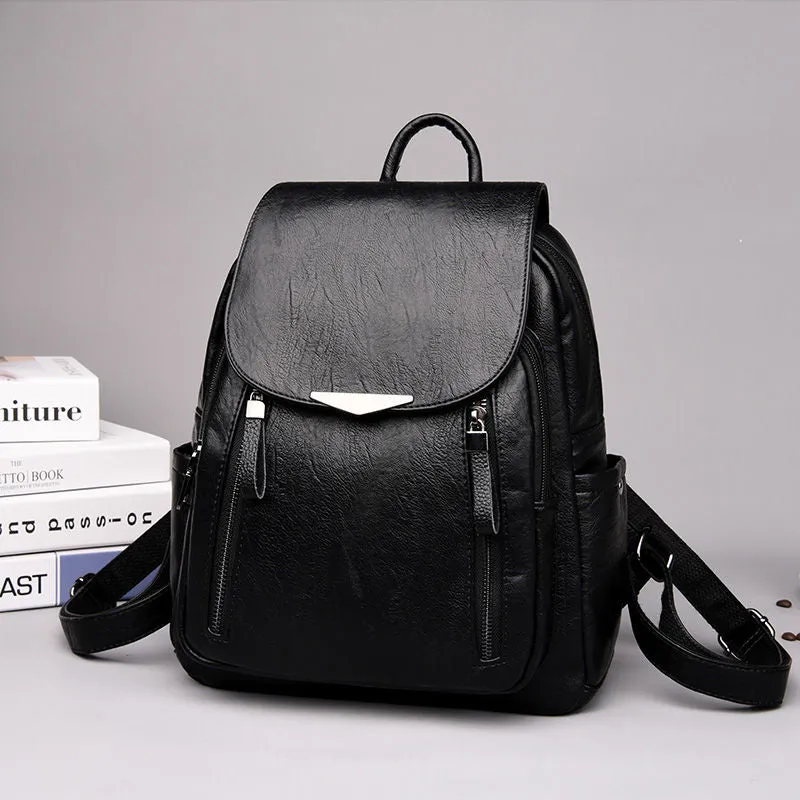 Casual Backpack Female Leather Women's backpack