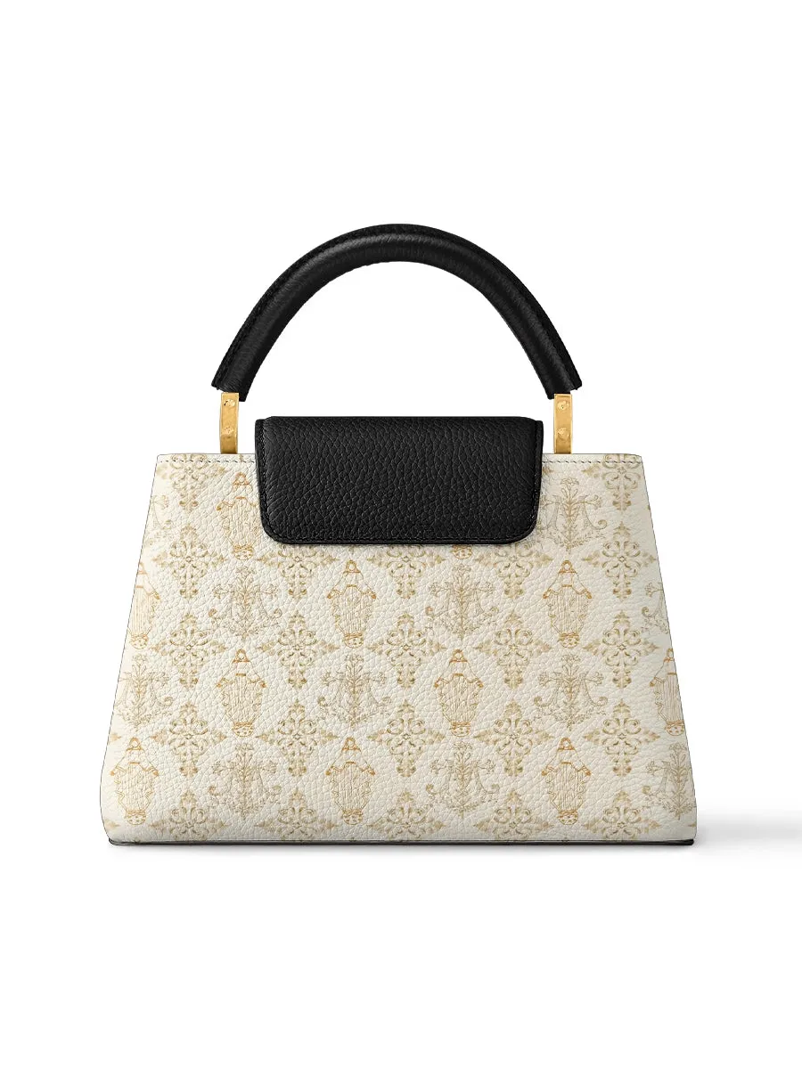 Catholight The Ave Maria Pattern Leather Satchel Bag