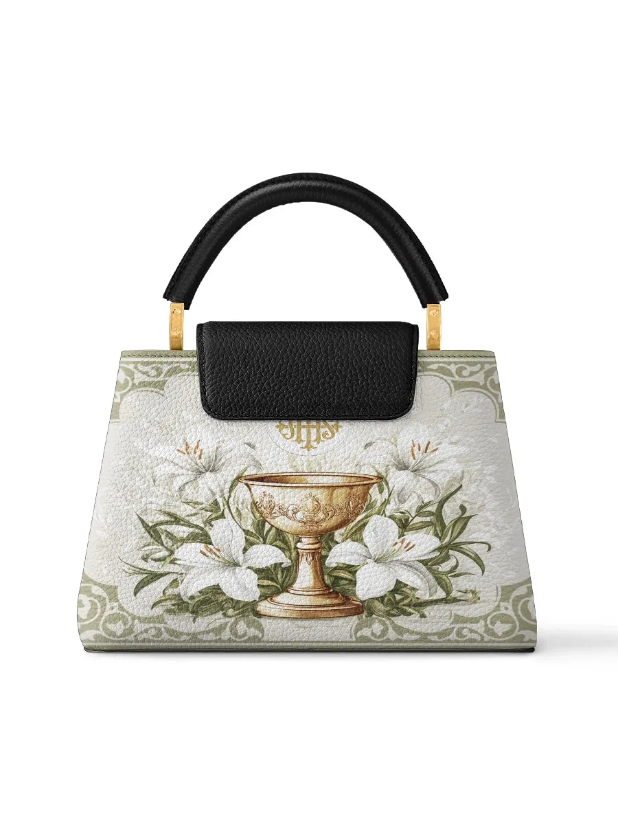 Catholight The Holy Eucharist Leather Satchel Bag