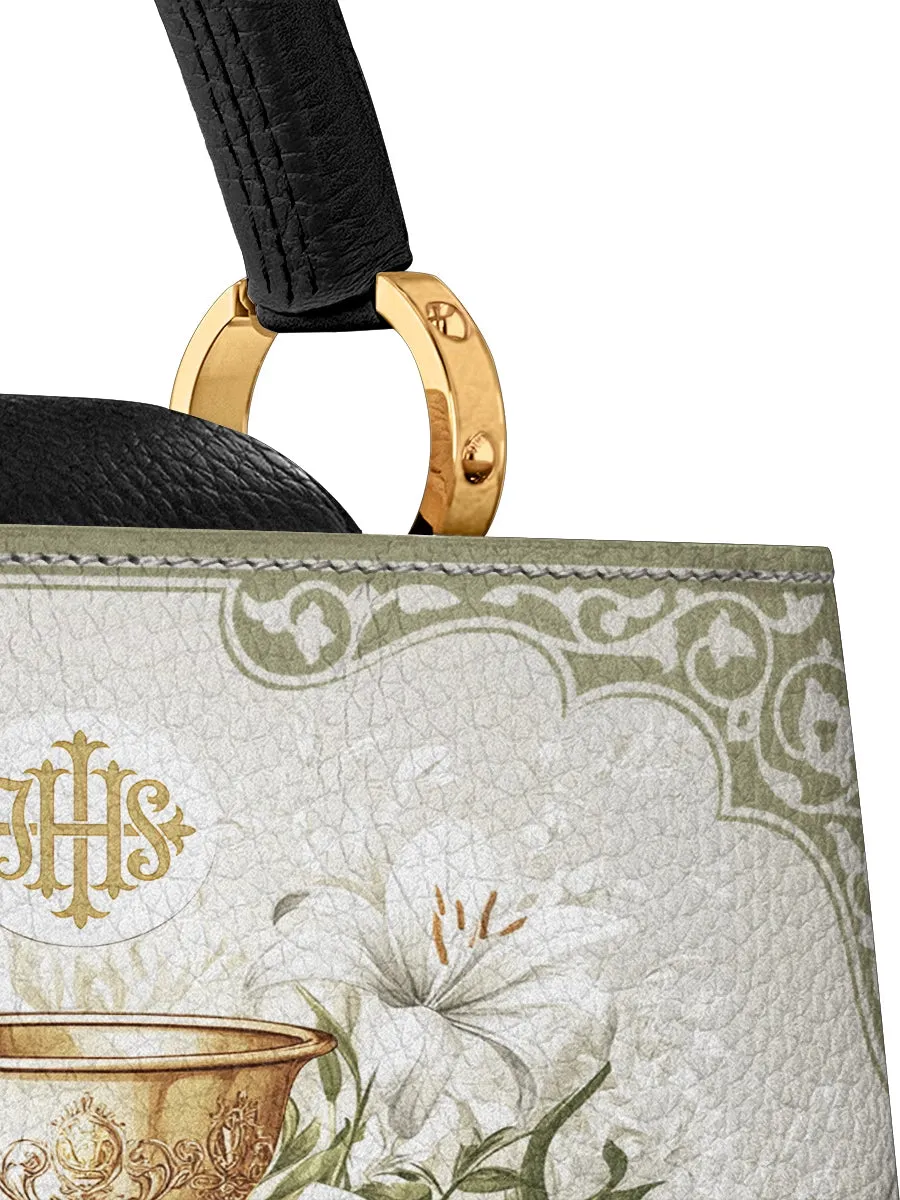 Catholight The Holy Eucharist Leather Satchel Bag