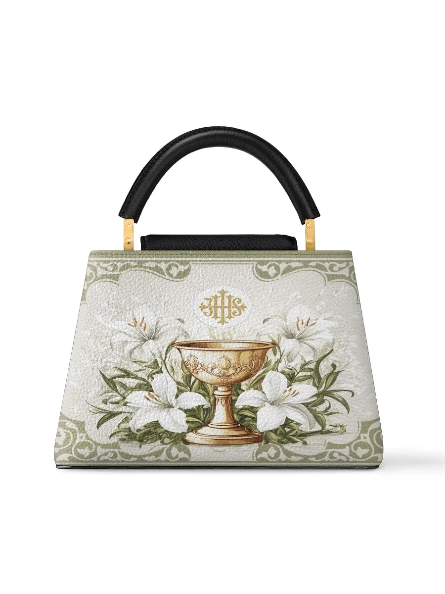 Catholight The Holy Eucharist Leather Satchel Bag