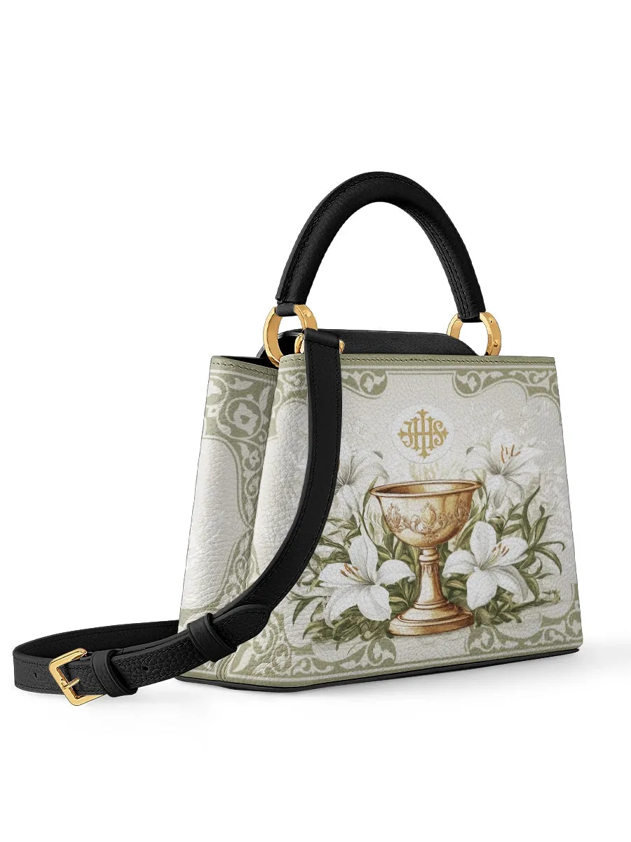 Catholight The Holy Eucharist Leather Satchel Bag