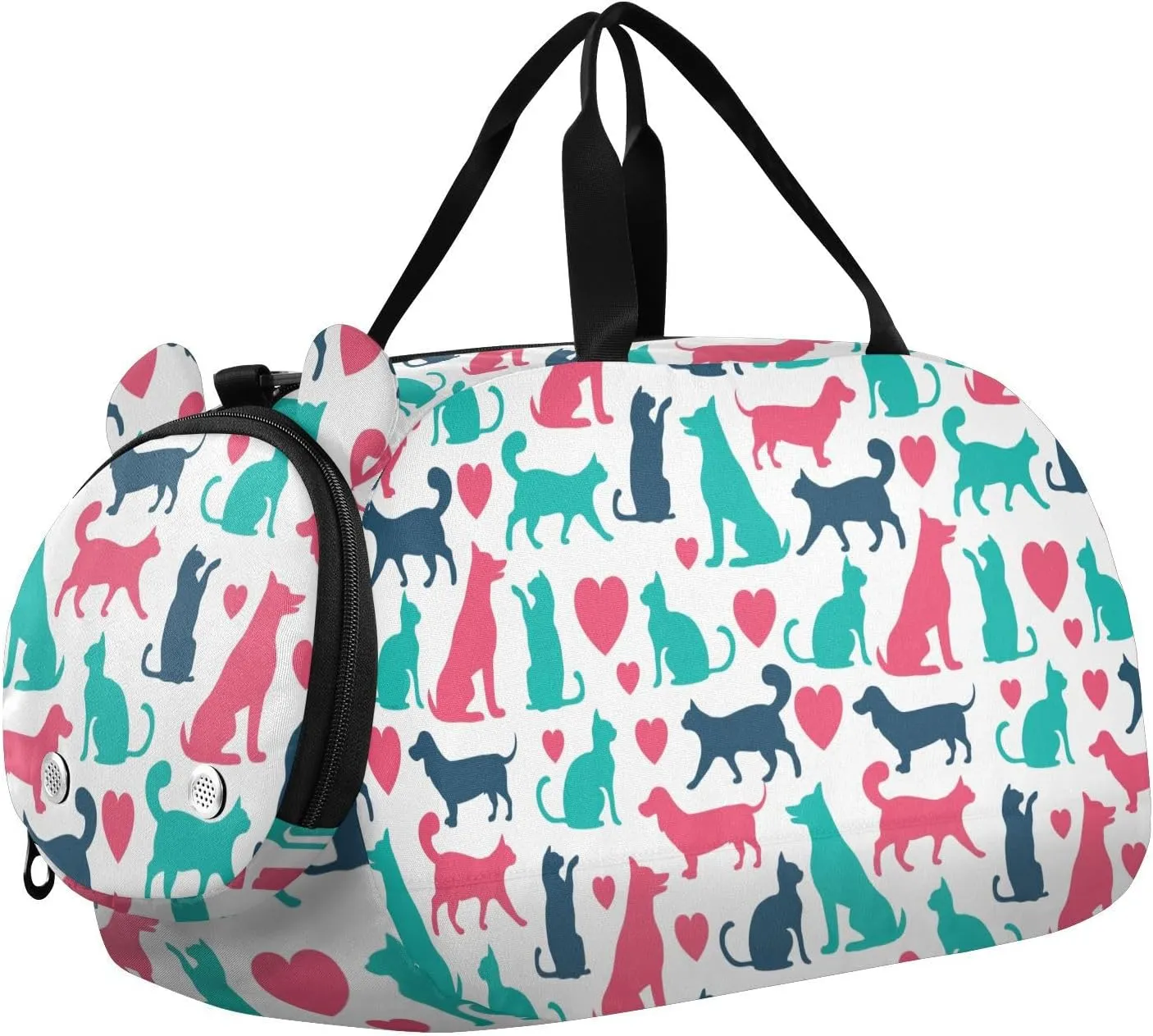 Cats and Dogs Duffel Bags for Boys Small Gym Bags for Teens Dance Bags for Girls