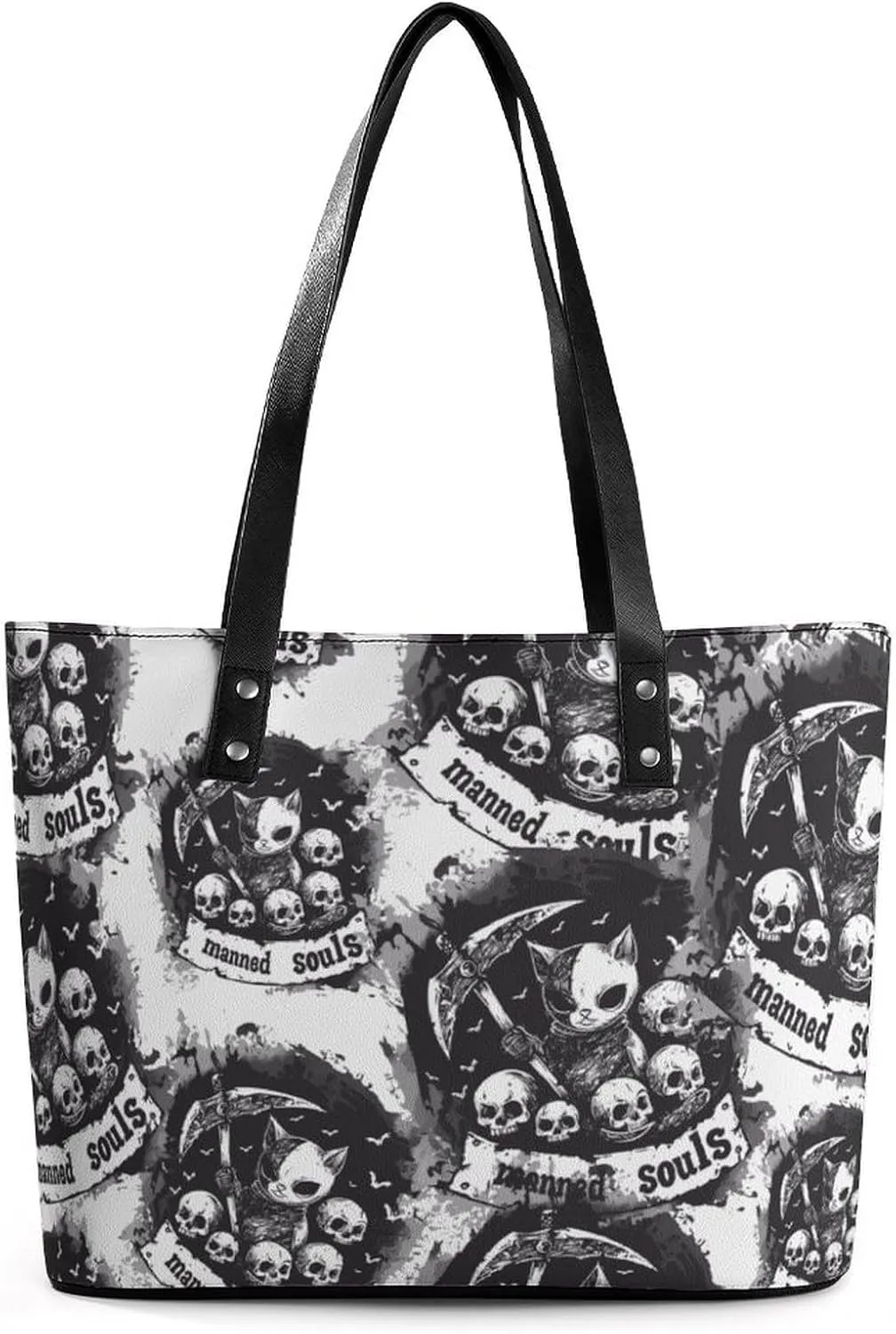 Cats Harvest Souls Women's Tote Shoulder Bag Handbag Top Handle Leather 29 * 34 * 14cm