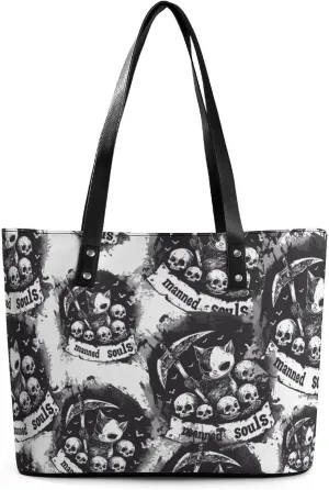 Cats Harvest Souls Women's Tote Shoulder Bag Handbag Top Handle Leather 29 * 34 * 14cm