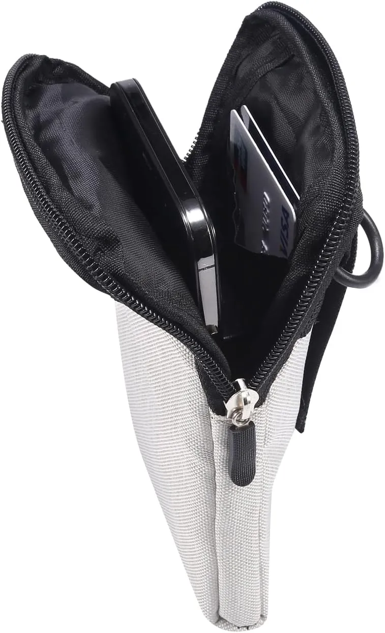 Cell Phone Belt Clip Bag for Men, Mobile Phone Shoulder Holster, Women Men Zipper Cell Phone Crossbody Sling Bag Shoulder Messenger Bag Smartphone Waist Pack with Card Holder Belt Loop Pouch Pocket