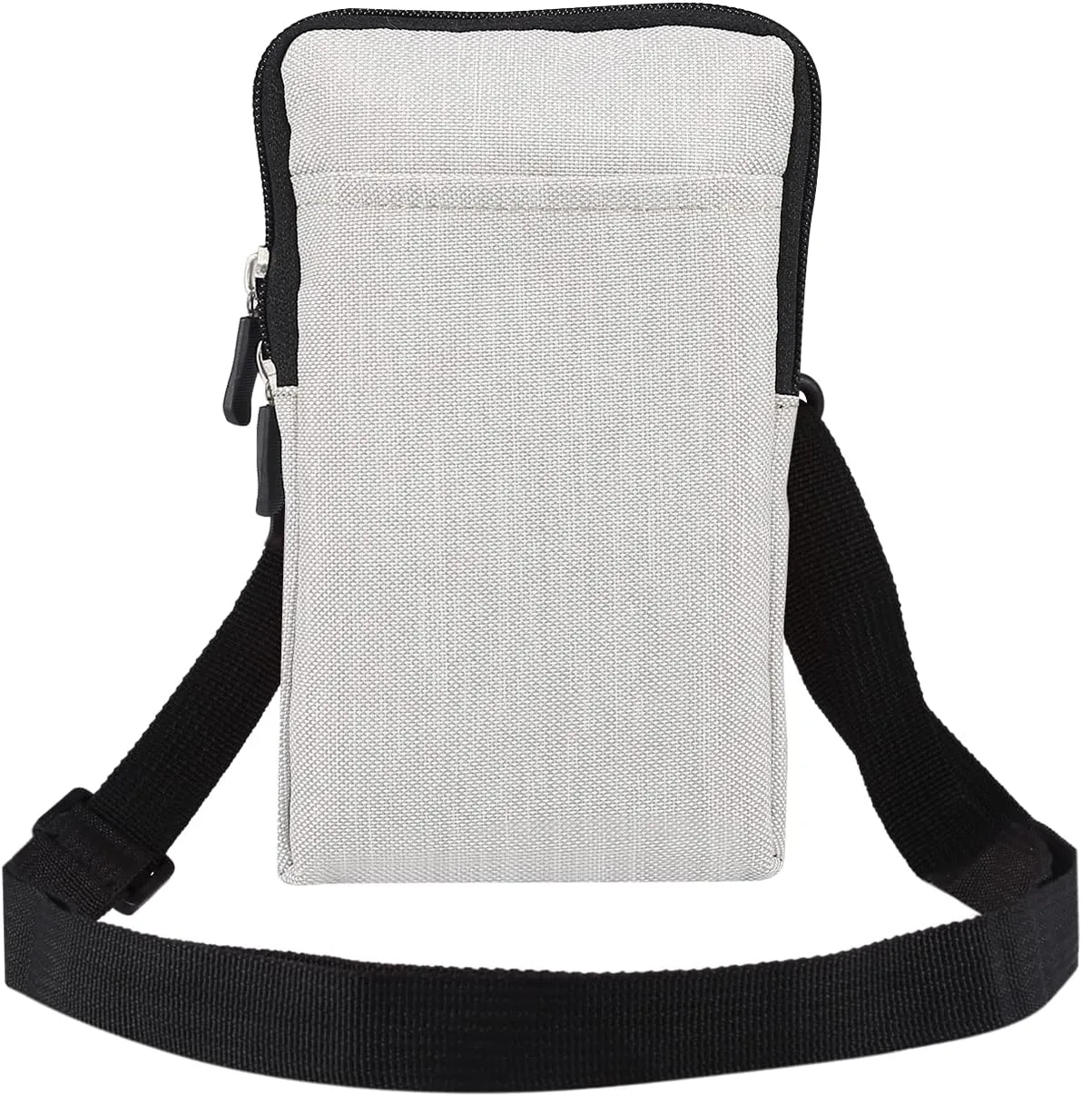 Cell Phone Belt Clip Bag for Men, Mobile Phone Shoulder Holster, Women Men Zipper Cell Phone Crossbody Sling Bag Shoulder Messenger Bag Smartphone Waist Pack with Card Holder Belt Loop Pouch Pocket