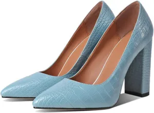 Chunky Heel Pumps for Women Pointed Closed Toe Slip On High Heel Formal Dressy Shoes Leather Suede Party Event Wedding Prom Office