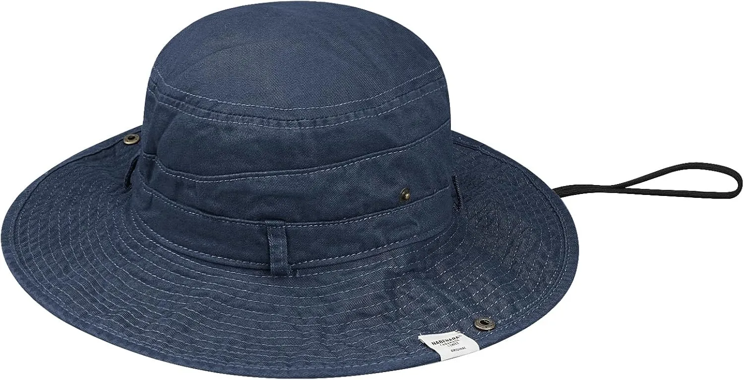 Clakllie Wide Brim Fishing Safari Hats Windproof Bucket Hat Breathable Boonie Hat Outdoor Kayaking Rowing Caps