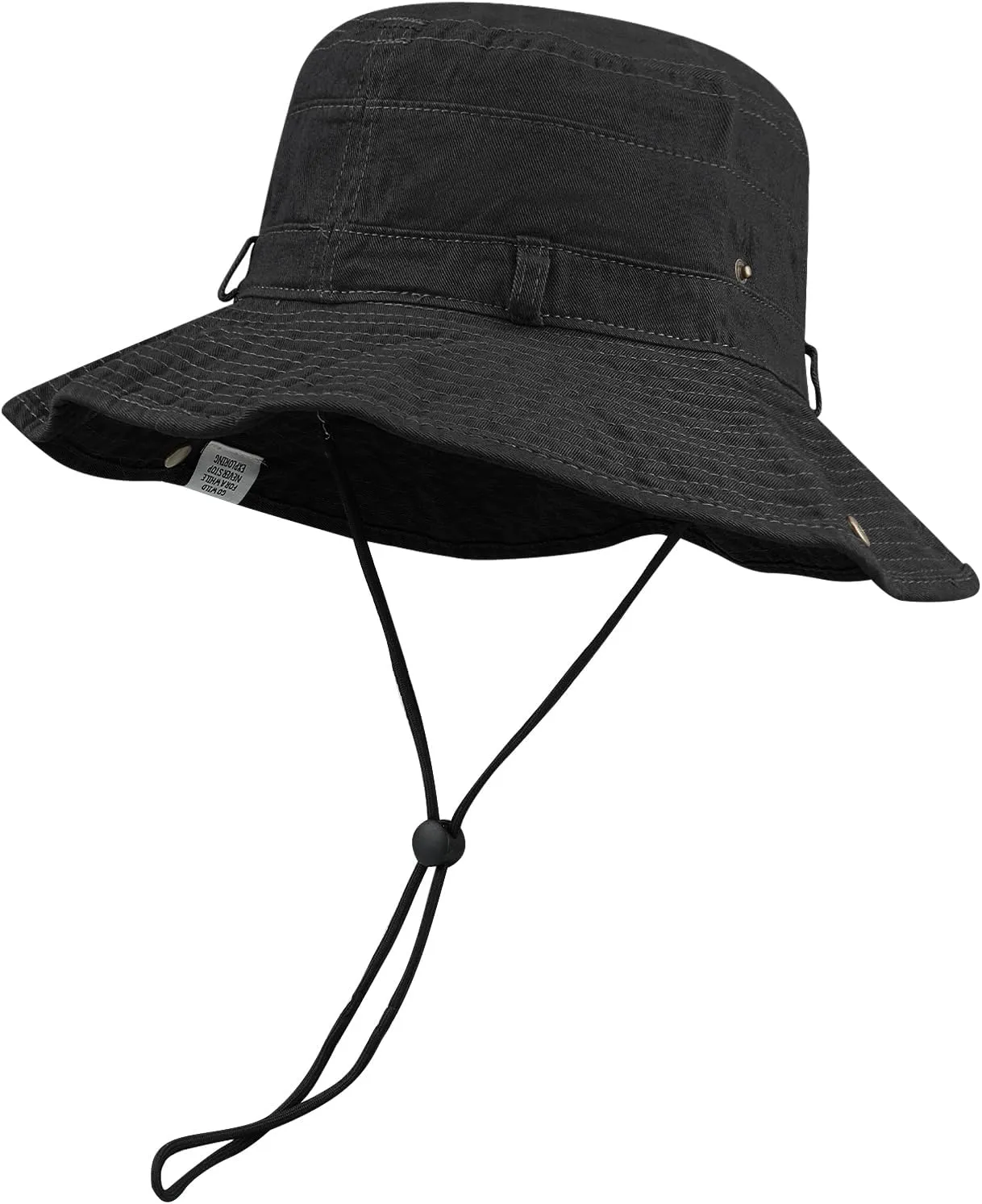 Clakllie Wide Brim Fishing Safari Hats Windproof Bucket Hat Breathable Boonie Hat Outdoor Kayaking Rowing Caps