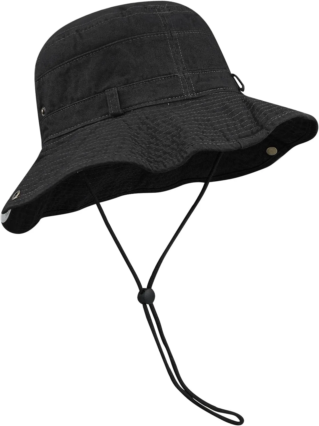 Clakllie Wide Brim Fishing Safari Hats Windproof Bucket Hat Breathable Boonie Hat Outdoor Kayaking Rowing Caps