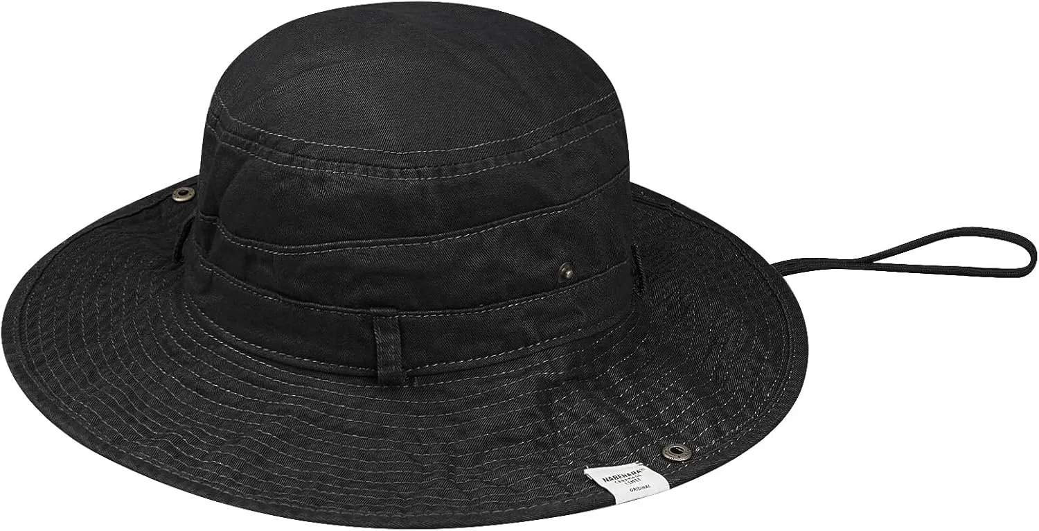 Clakllie Wide Brim Fishing Safari Hats Windproof Bucket Hat Breathable Boonie Hat Outdoor Kayaking Rowing Caps