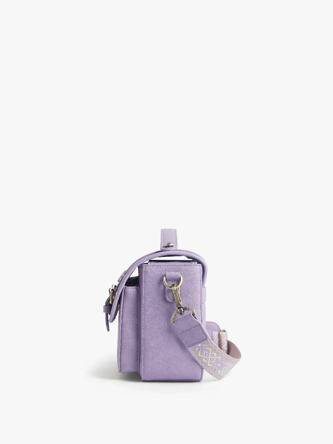 Clara Vintage Shoulder Camera Bag - Muted Lilac / Pink