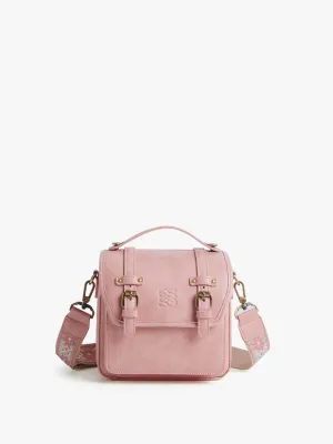 Clara Vintage Shoulder Camera Bag - Muted Lilac / Pink