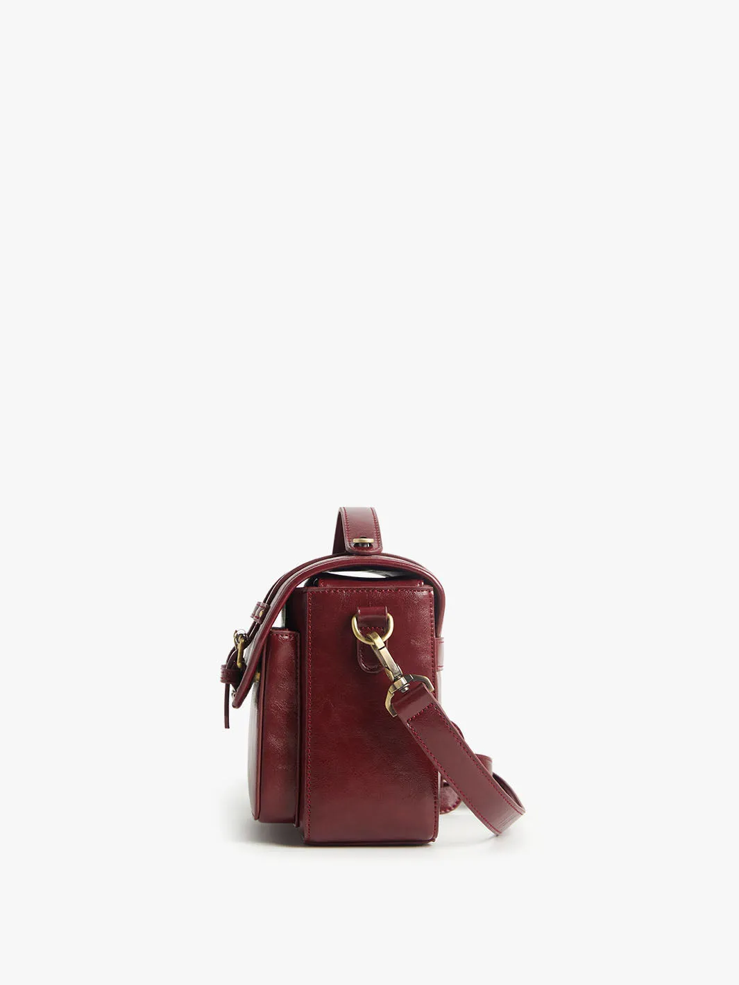 Clara Vintage Shoulder Camera Bag - Muted Lilac / Pink
