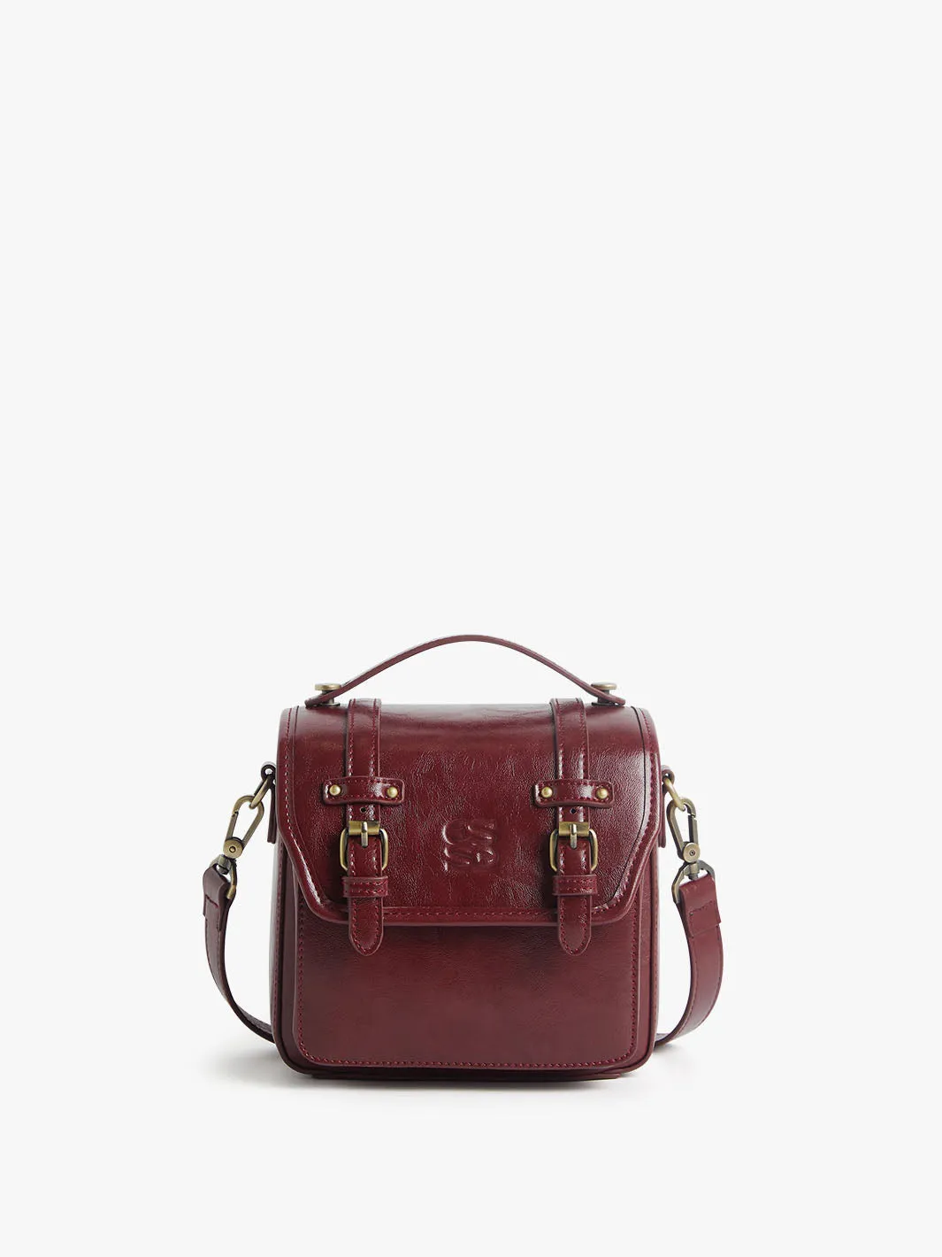 Clara Vintage Shoulder Camera Bag - Muted Lilac / Pink