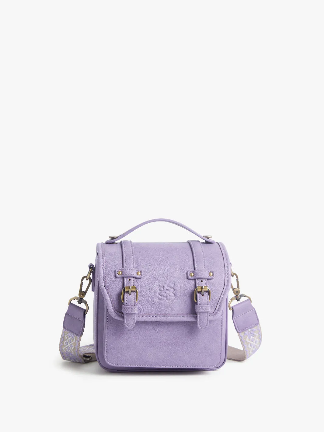 Clara Vintage Shoulder Camera Bag - Muted Lilac / Pink