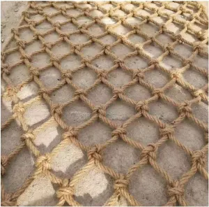 Climbing Net Hemp Rope Net for Kid Hemp Rope Net Garden Netting Safety Nets Cargo Rope Ladder Truck Trailer Ceiling Decorative Nets Kids Decoration Mesh (Color : Yellow, Size : 1x2m (3.28X6.56ft))