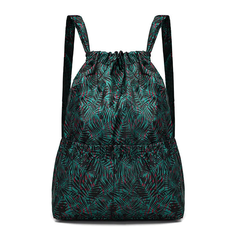 Cloth Drawstring Large Capacity Female Foldable Backpacks