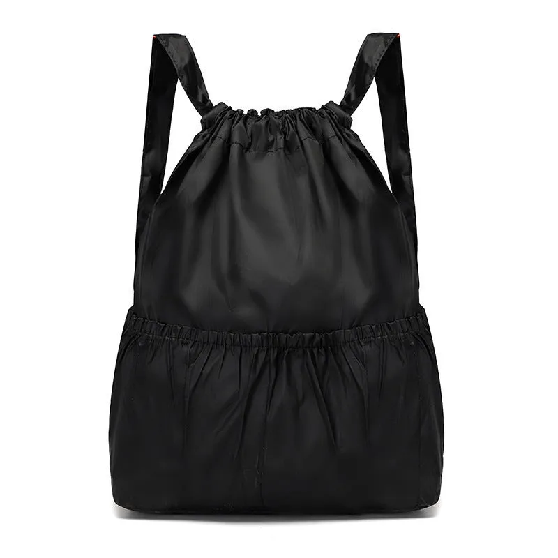Cloth Drawstring Large Capacity Female Foldable Backpacks