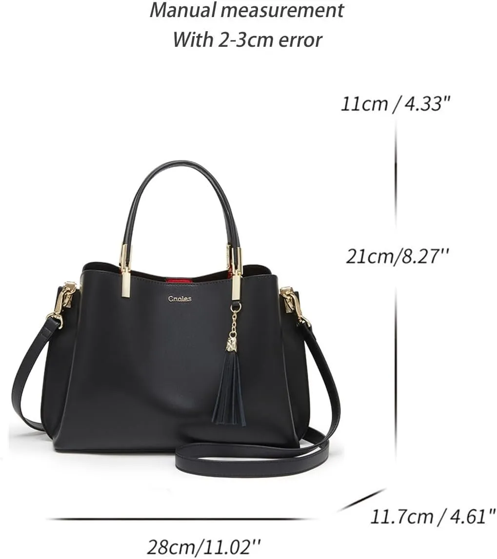 Cnoles Handbags for Women Large Capacity Tote Shoulder Bags Ladies Handle Satchel Purse