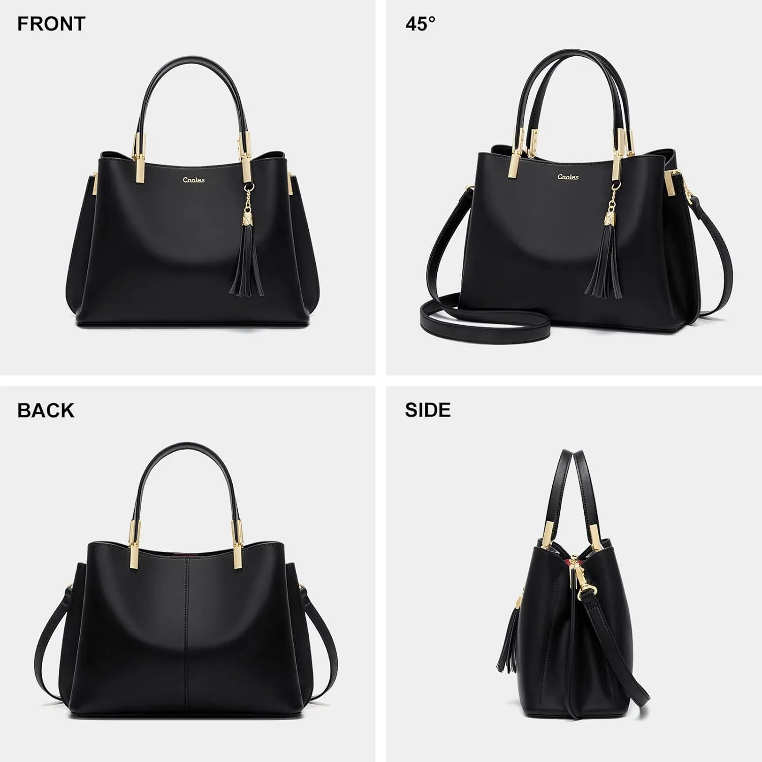 Cnoles Handbags for Women Large Capacity Tote Shoulder Bags Ladies Handle Satchel Purse