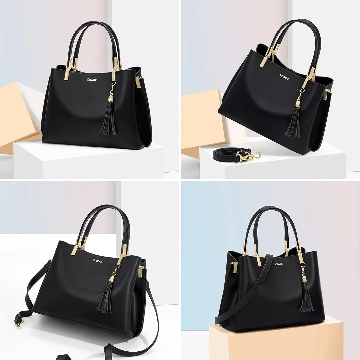 Cnoles Handbags for Women Large Capacity Tote Shoulder Bags Ladies Handle Satchel Purse